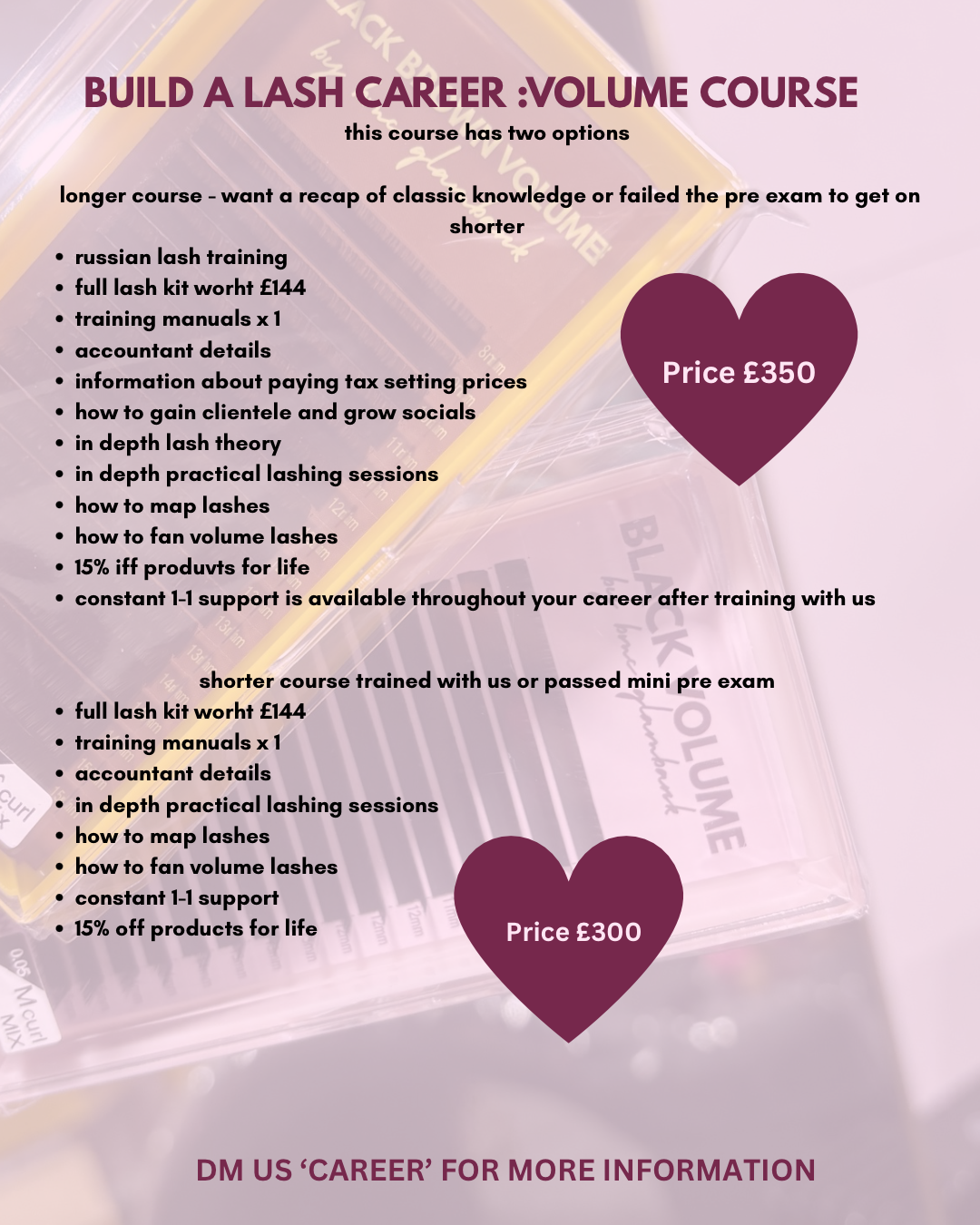 LETS LEARN VOLUME LASHES - Longer course